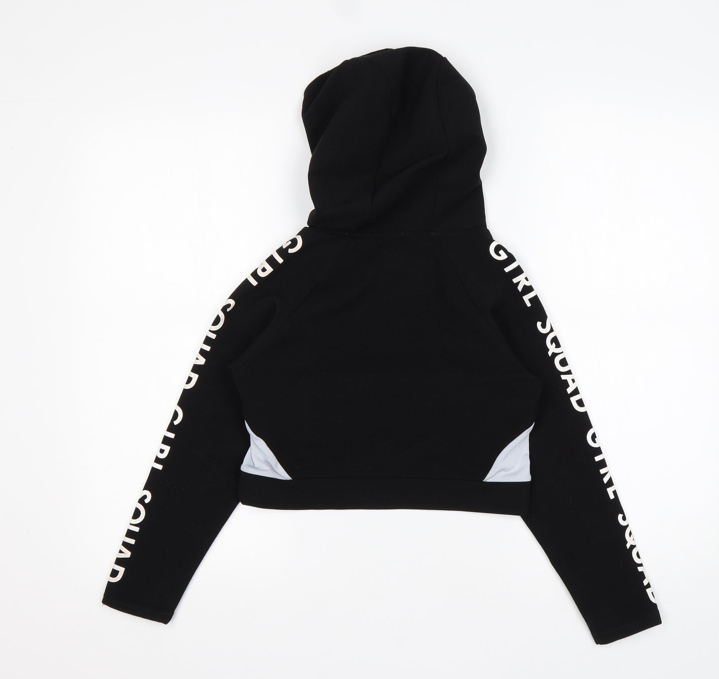 Young Dimension Girls Black  Polyester Pullover Hoodie Size 8-9 Years   - Cropped