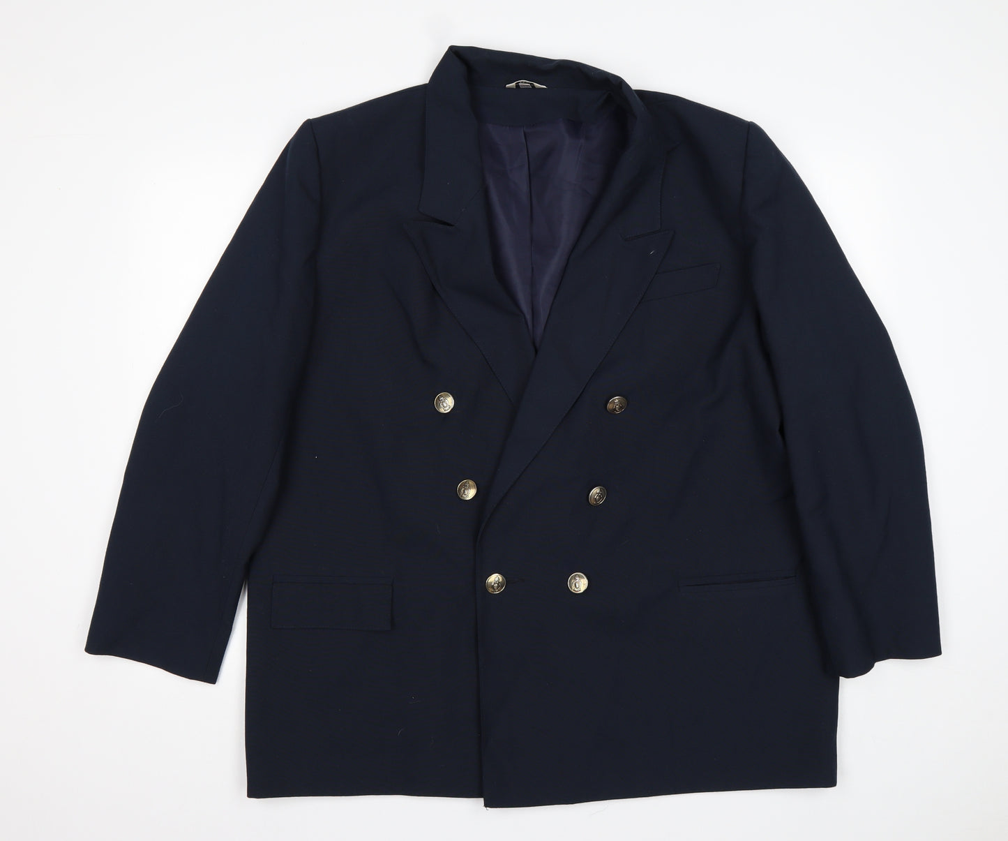 Klass Womens Blue  Polyester Jacket Suit Jacket Size 20