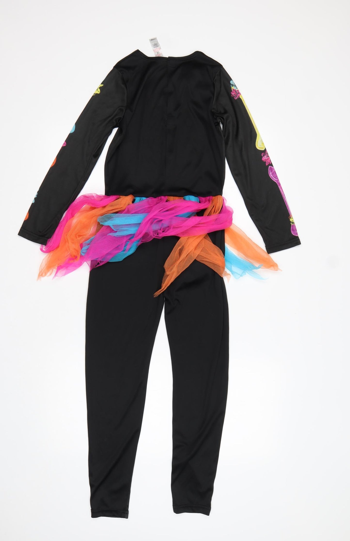 George Girls Multicoloured  Polyester Jumpsuit One-Piece Size 9-10 Years   - skeleton Halloween