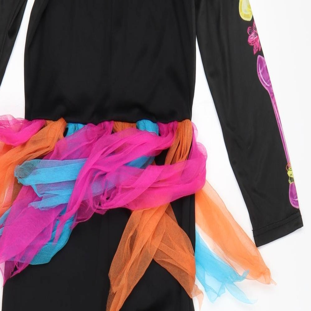 George Girls Multicoloured  Polyester Jumpsuit One-Piece Size 9-10 Years   - skeleton Halloween