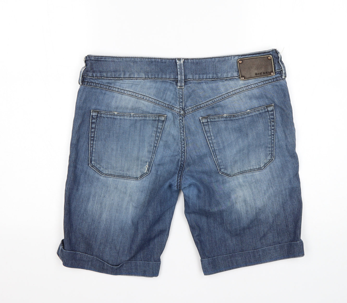 Diesel Mens Blue  Cotton Bermuda Shorts Size 32 in L9 in Regular