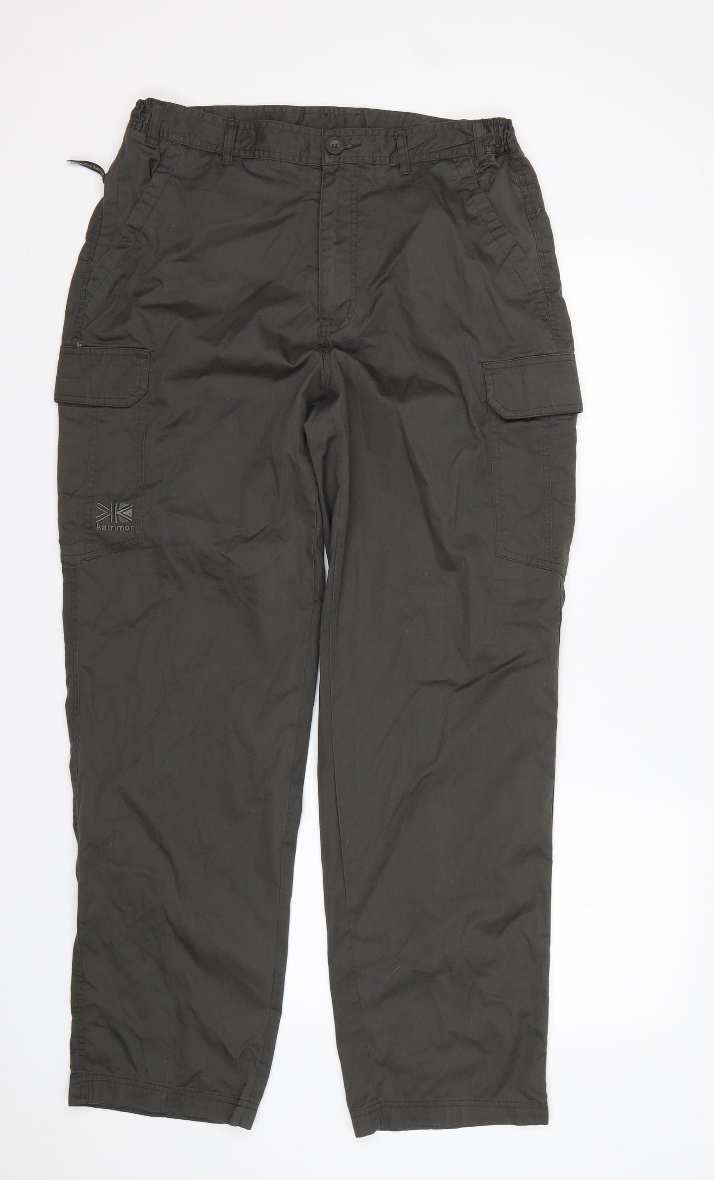 Karrimor Mens Grey  Cotton Cargo Trousers Size M L30 in Regular