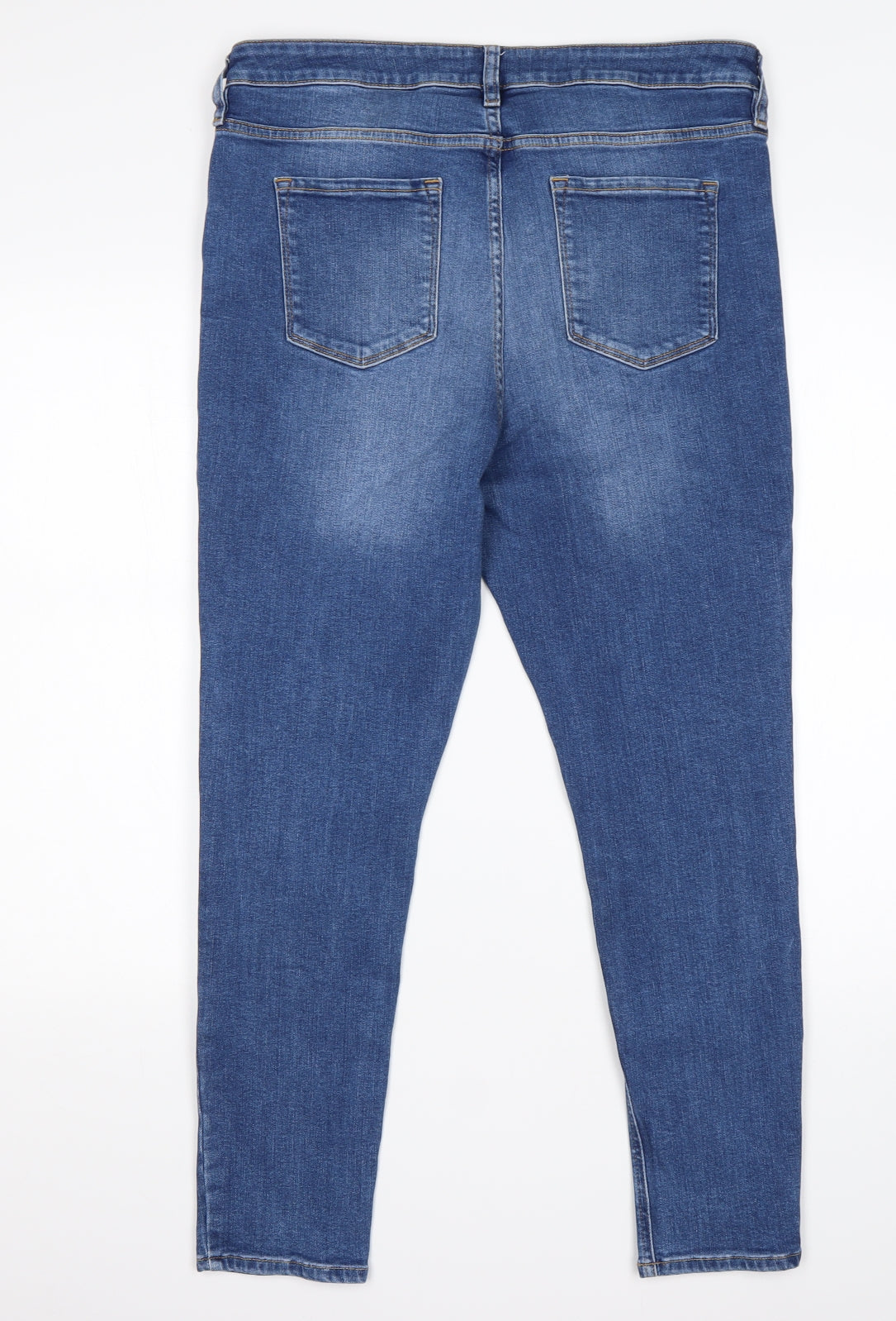 F&F Womens Blue  Cotton Skinny Jeans Size 16 L27 in Regular