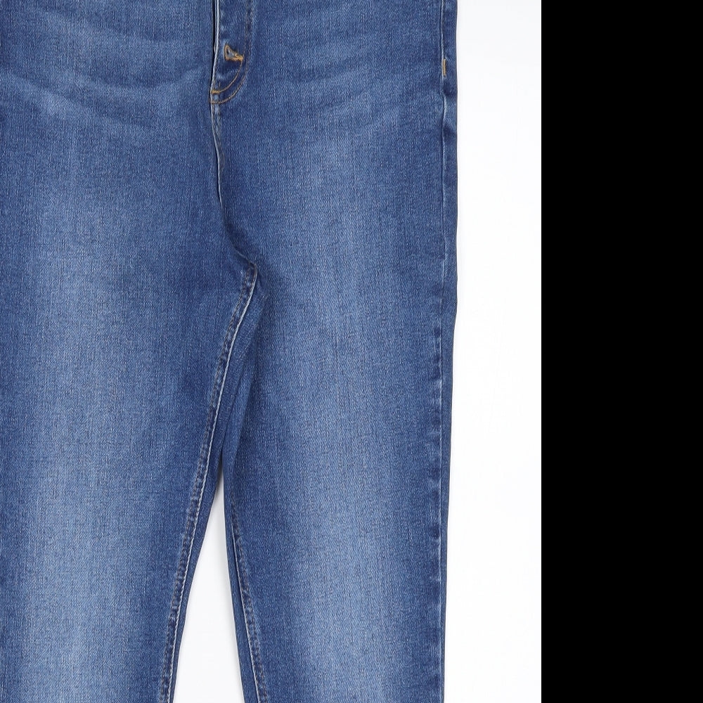 F&F Womens Blue  Cotton Skinny Jeans Size 16 L27 in Regular