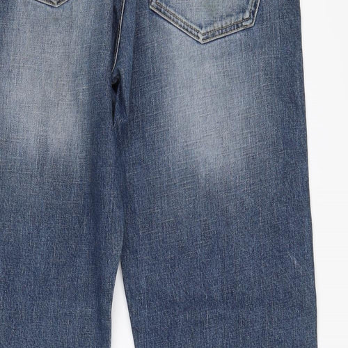 Firetrap Mens Black  Cotton Straight Jeans Size 36 L32 in Regular