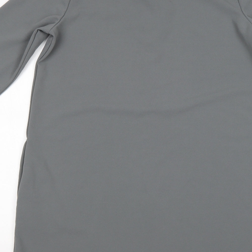 H&M Womens Grey  Polyester A-Line  Size M  V-Neck