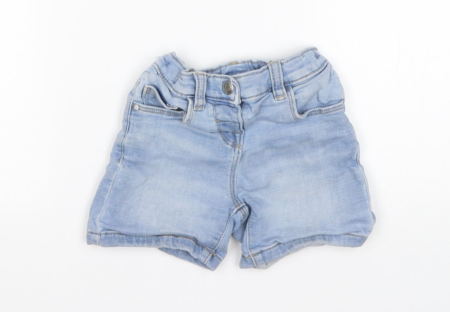 Matalan Girls Blue  Cotton Bermuda Shorts Size 3-4 Years  Regular