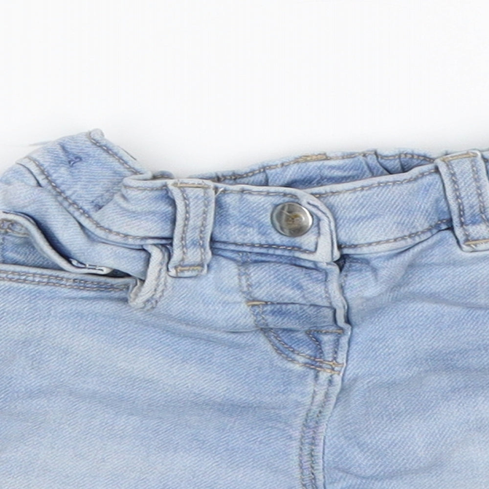 Matalan Girls Blue  Cotton Bermuda Shorts Size 3-4 Years  Regular