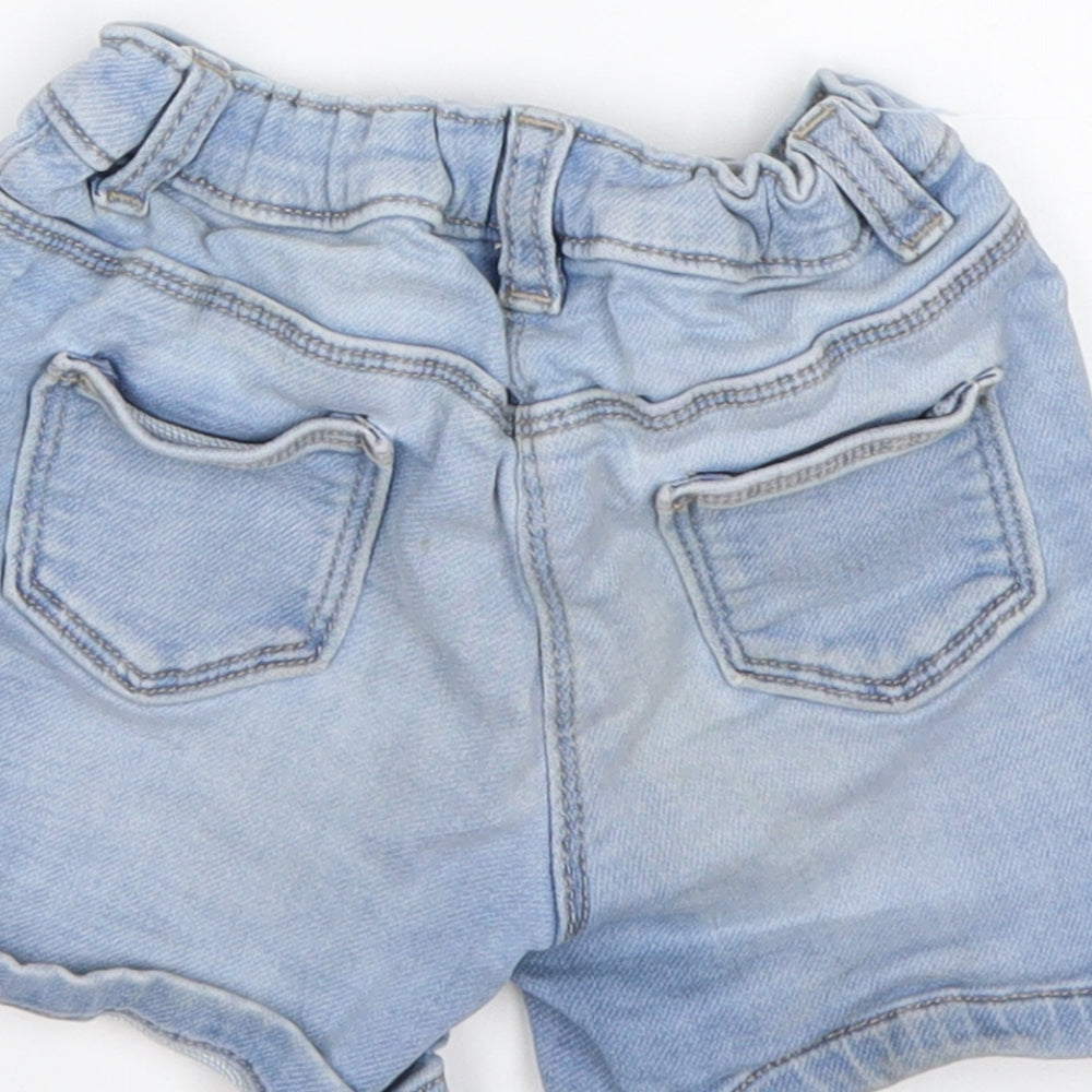 Matalan Girls Blue  Cotton Bermuda Shorts Size 3-4 Years  Regular