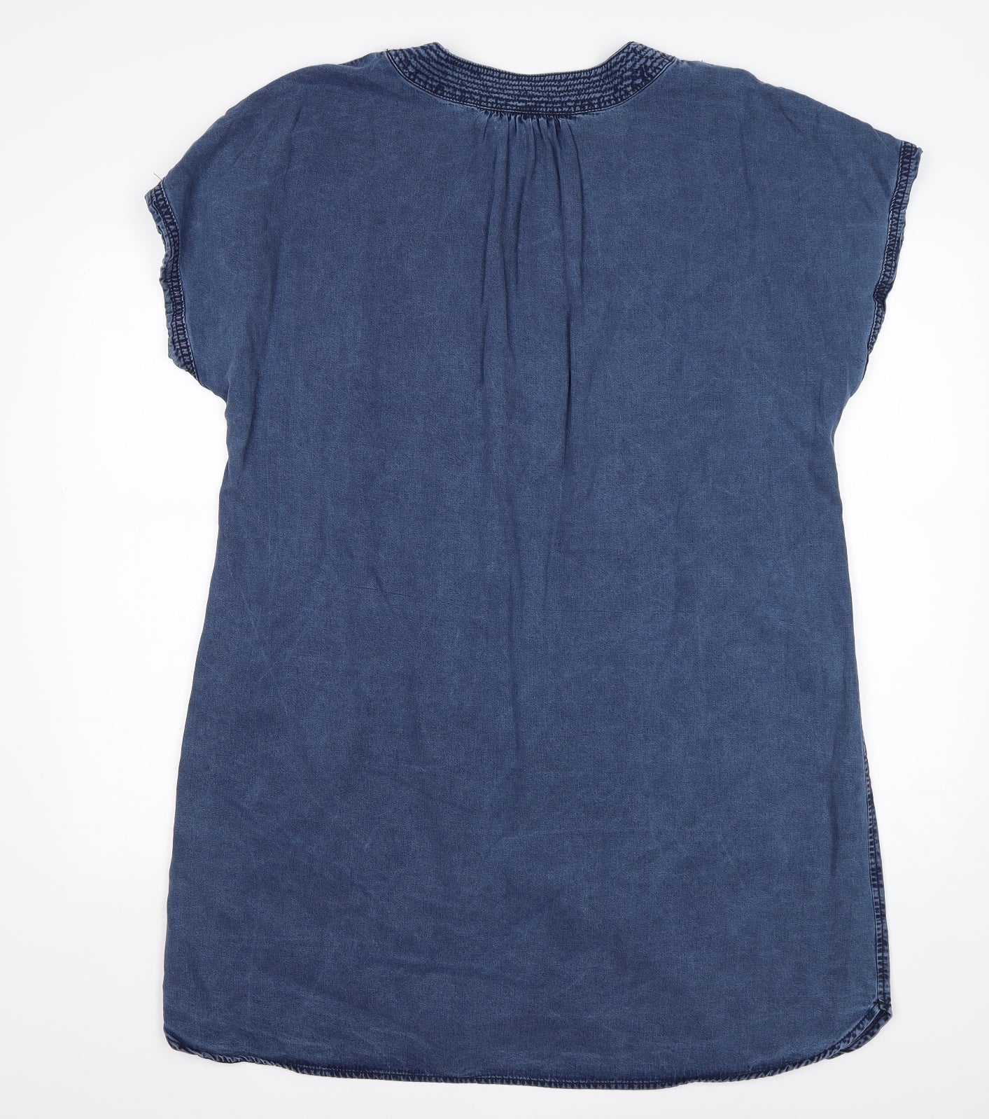 H&M Womens Blue  Lyocell A-Line  Size 16  V-Neck