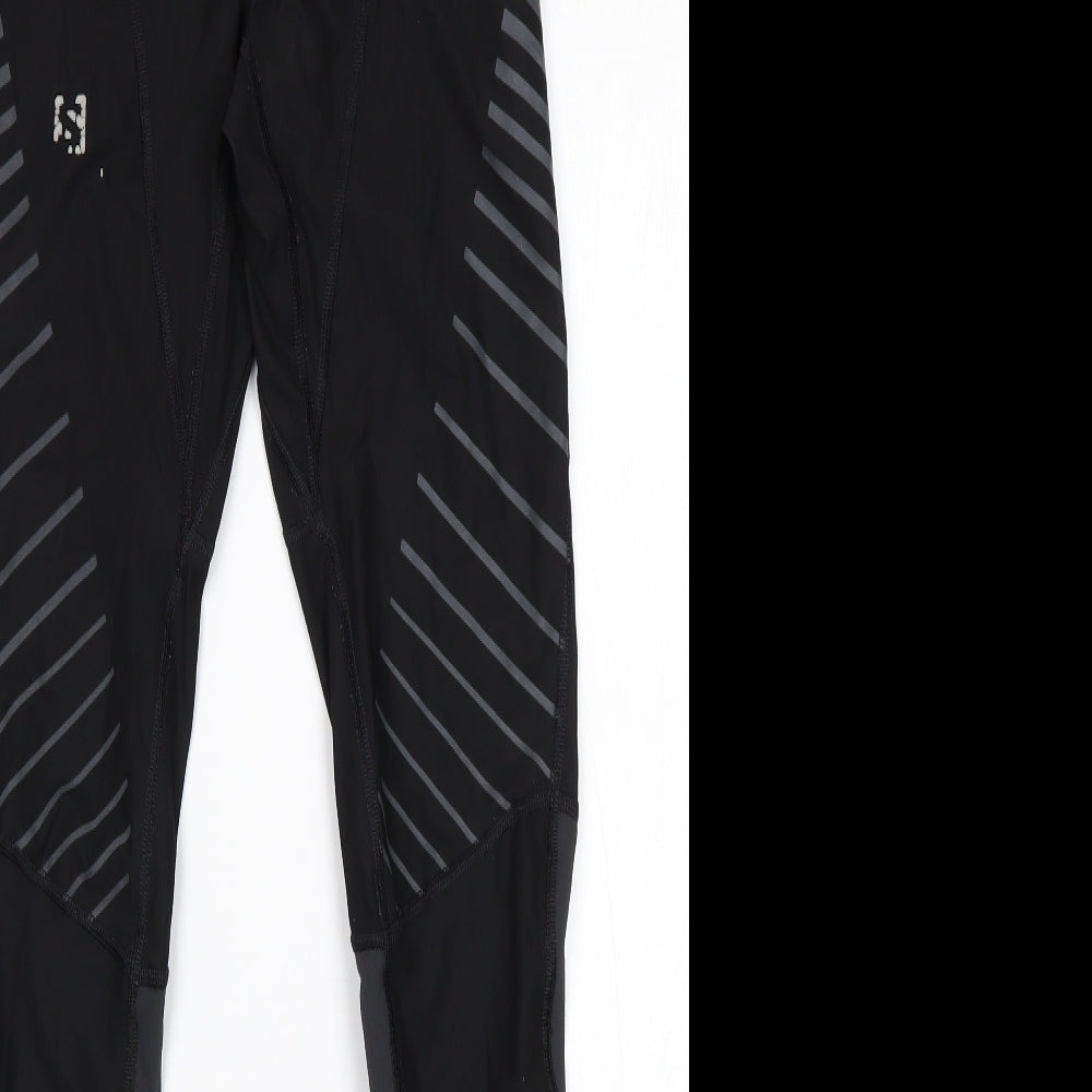 Saloman Mens Black  Nylon Compression Leggings Size M L30 in Regular
