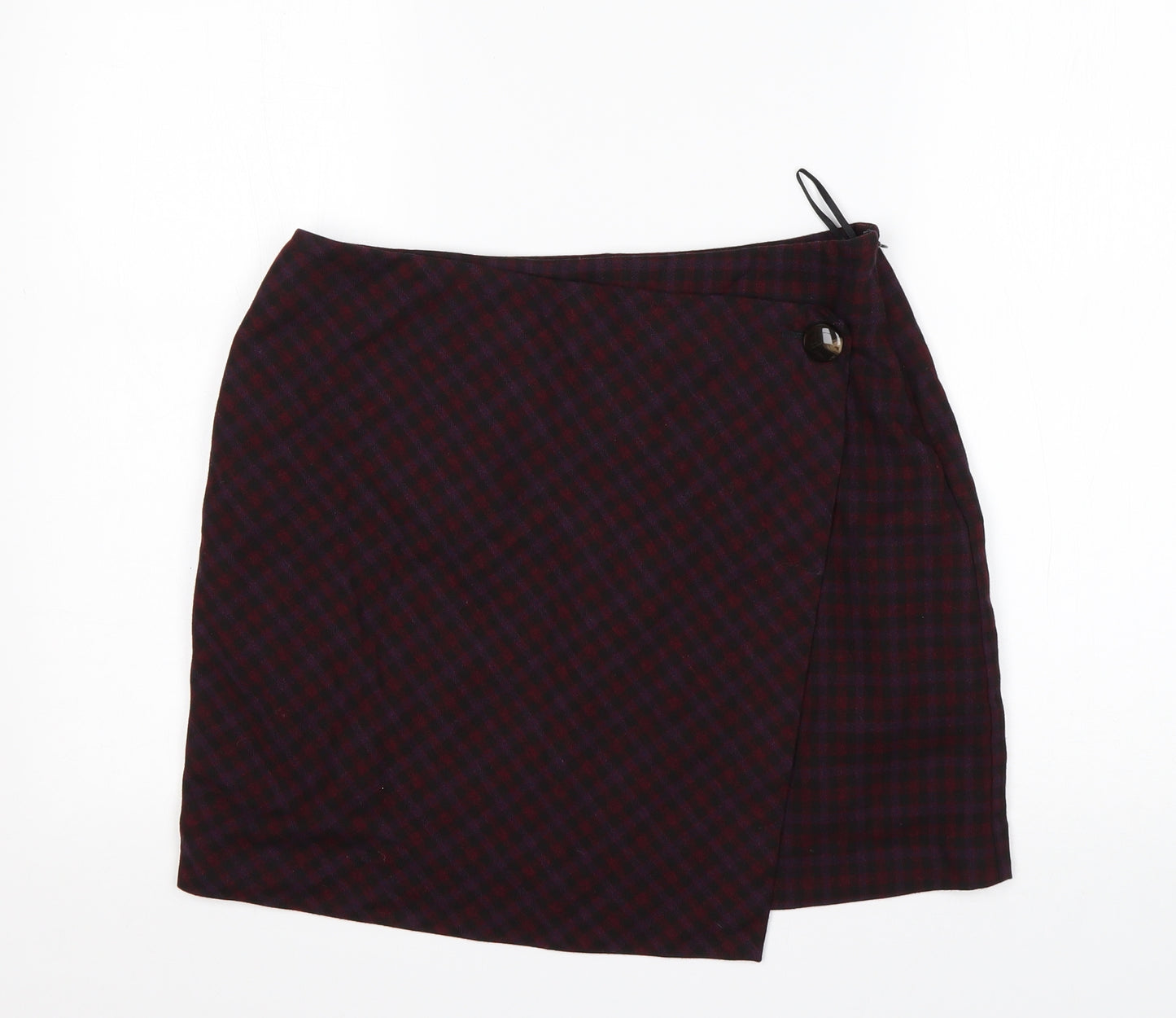 NEXT Womens Multicoloured Check Polyester Mini Skirt Size 12