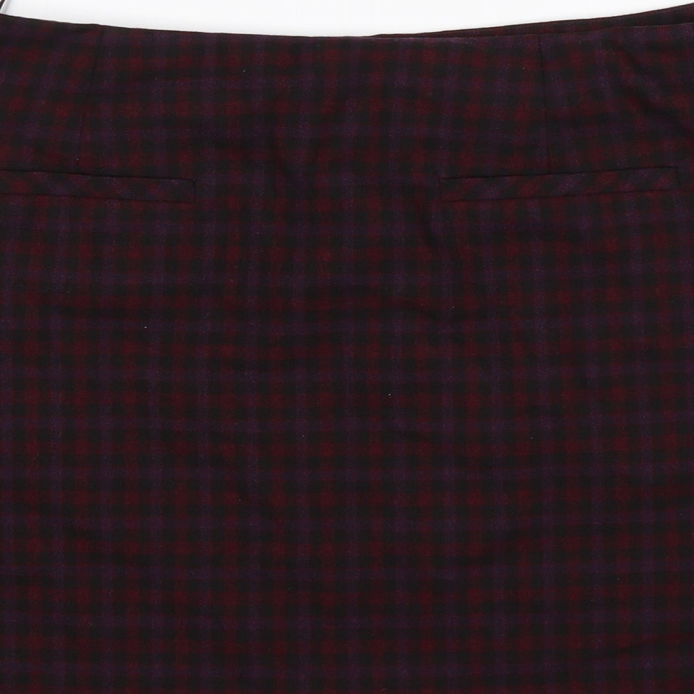 NEXT Womens Multicoloured Check Polyester Mini Skirt Size 12