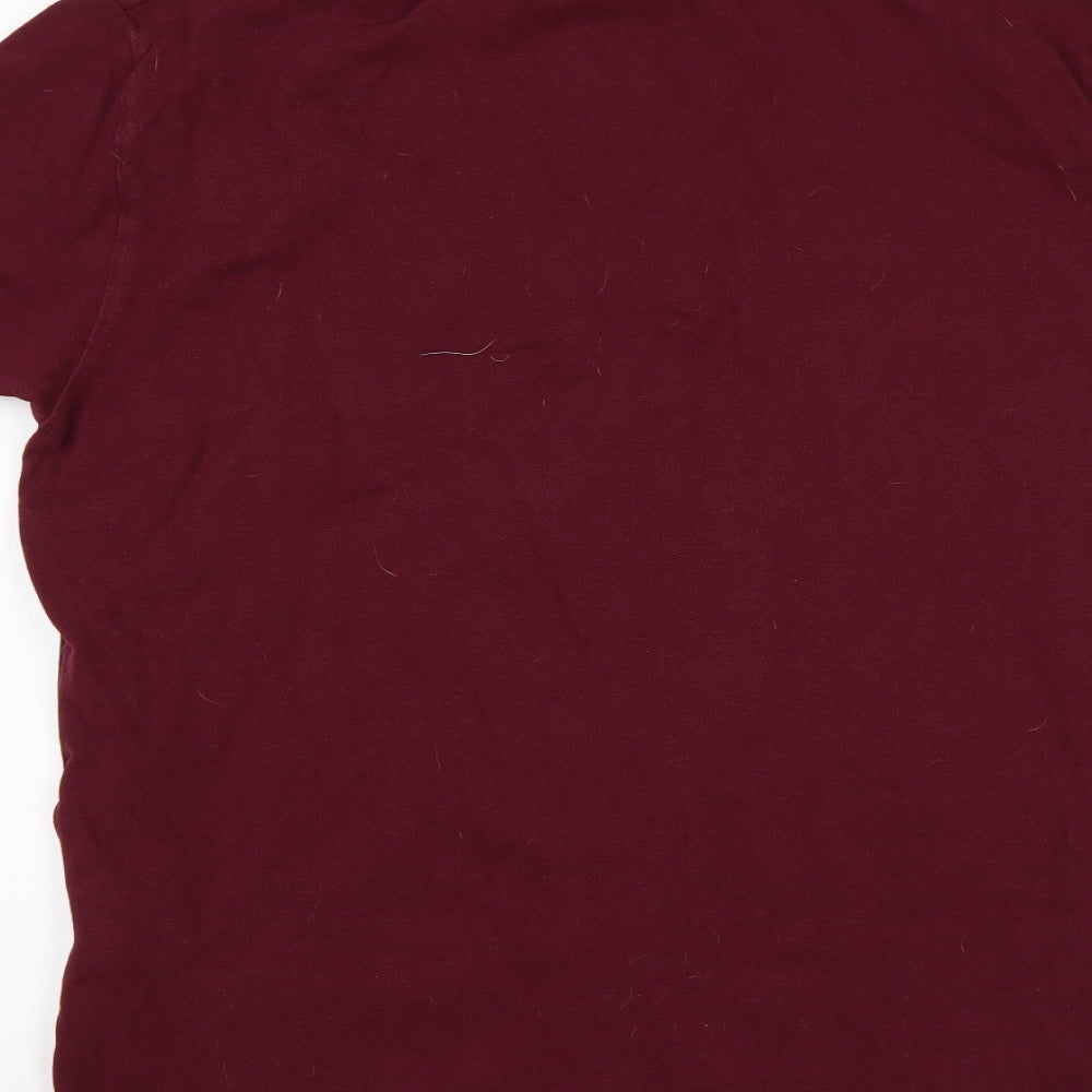 Polo Ralph Lauren Mens Red  Cotton  Polo Size M Collared