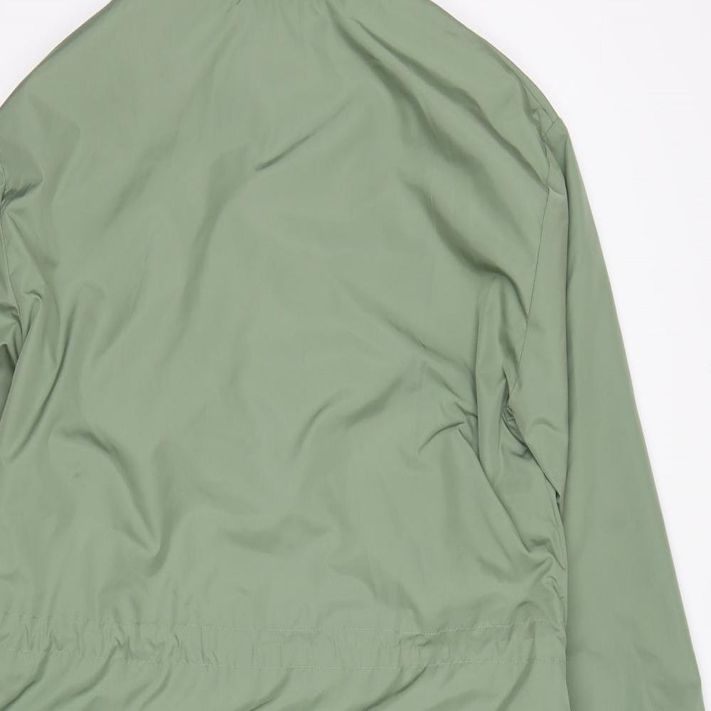 b.young Womens Green   Rain Coat Coat Size 10
