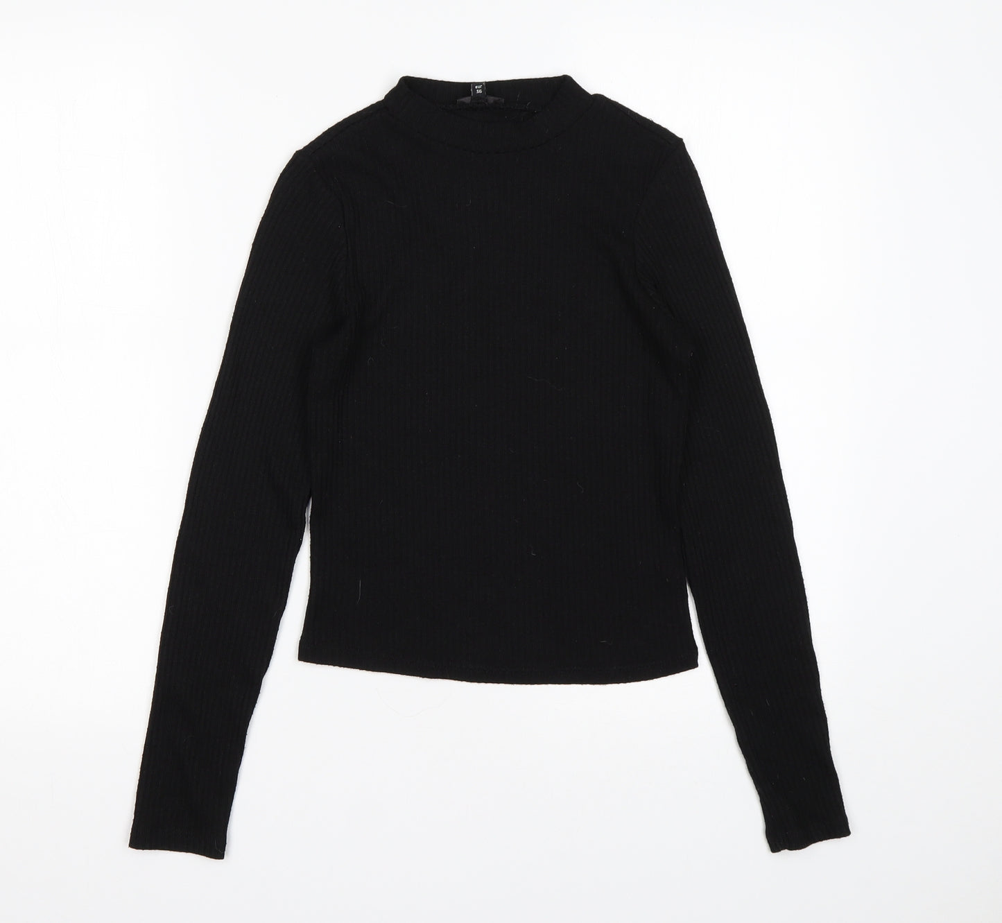 River Island Womens Black Round Neck  Polyester Pullover Jumper Size 10