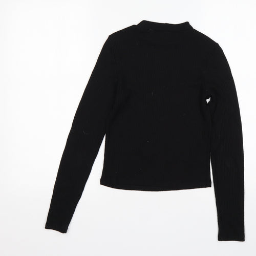 River Island Womens Black Round Neck  Polyester Pullover Jumper Size 10