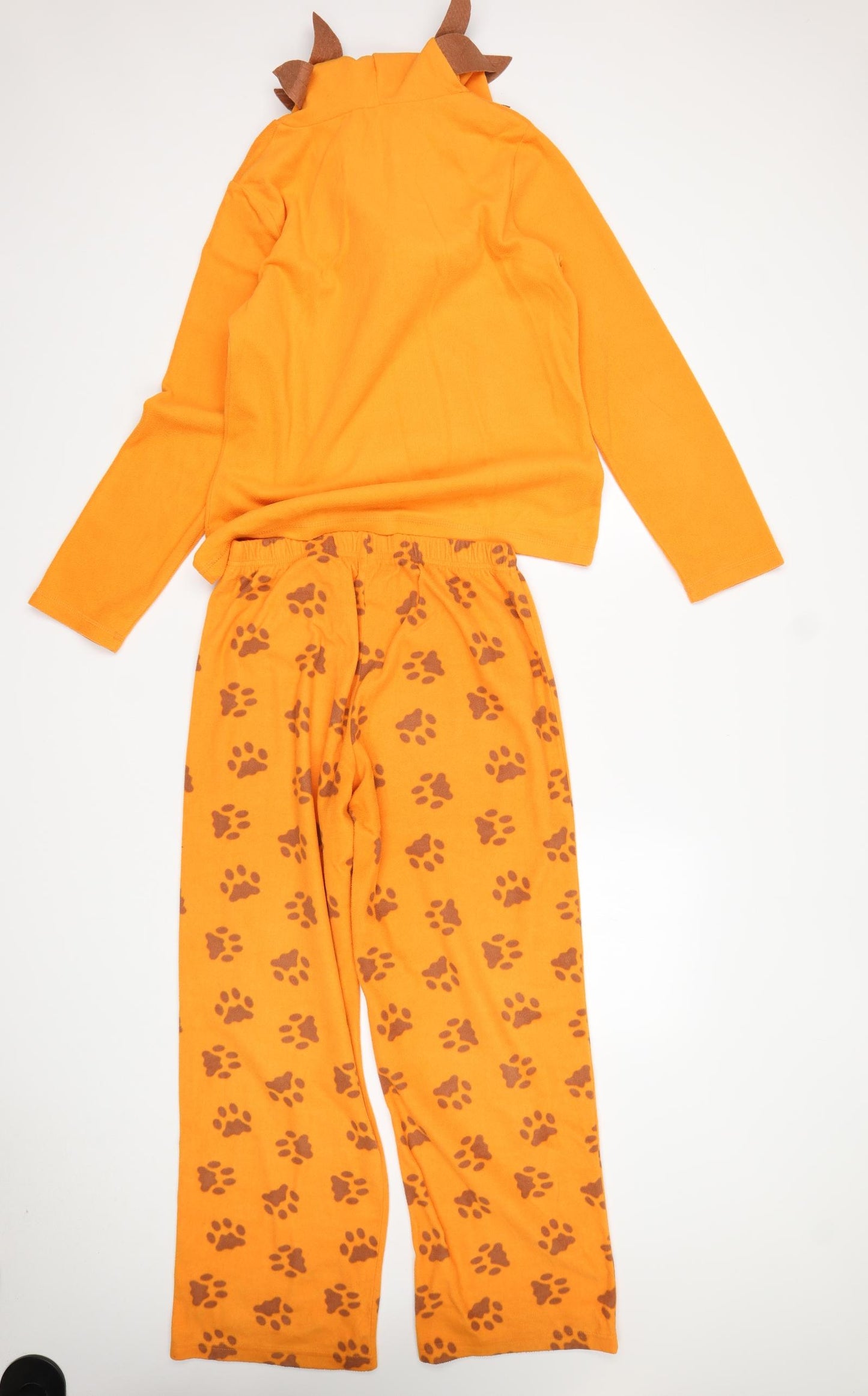 George Womens Orange Animal Print Polyester  Pyjama Set Size 8
