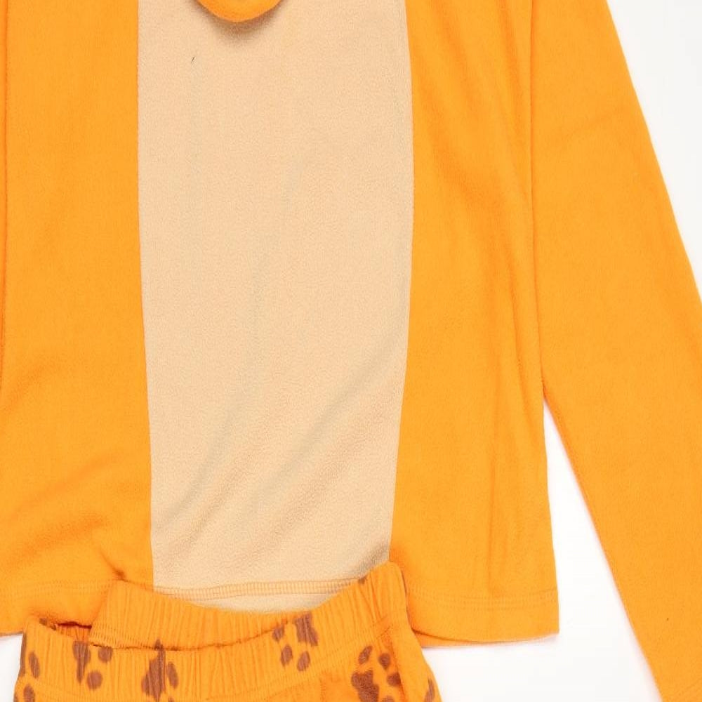 George Womens Orange Animal Print Polyester  Pyjama Set Size 8