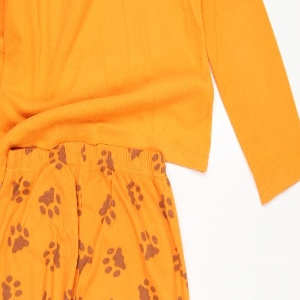George Womens Orange Animal Print Polyester  Pyjama Set Size 8