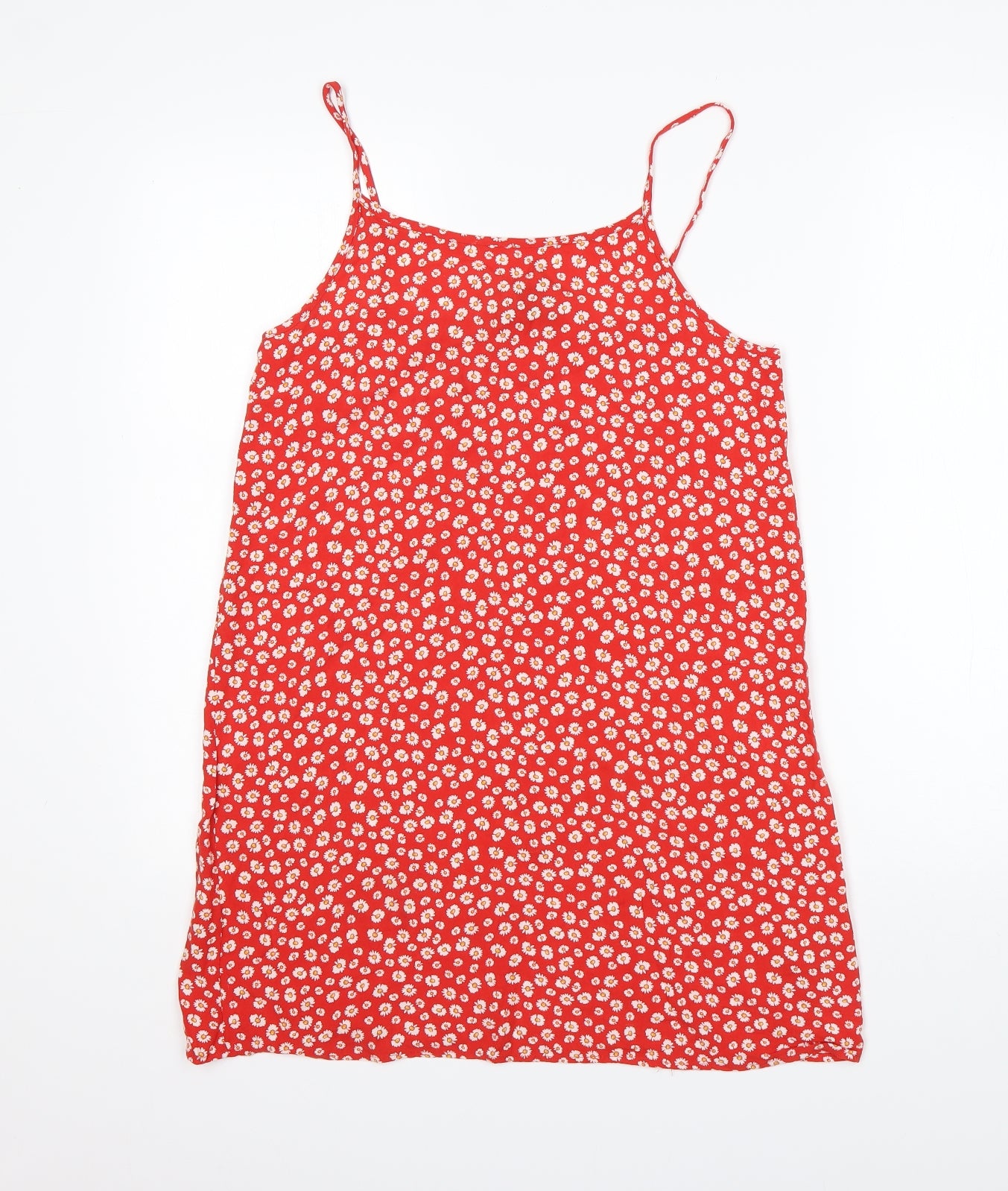 Primark Girls Multicoloured Floral Viscose Tank Dress  Size 11-12 Years  Square Neck