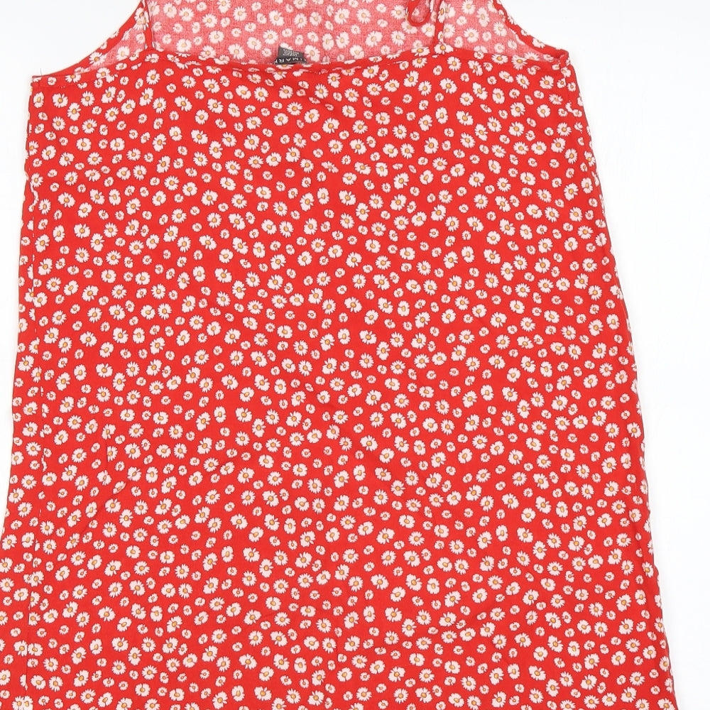 Primark Girls Multicoloured Floral Viscose Tank Dress  Size 11-12 Years  Square Neck