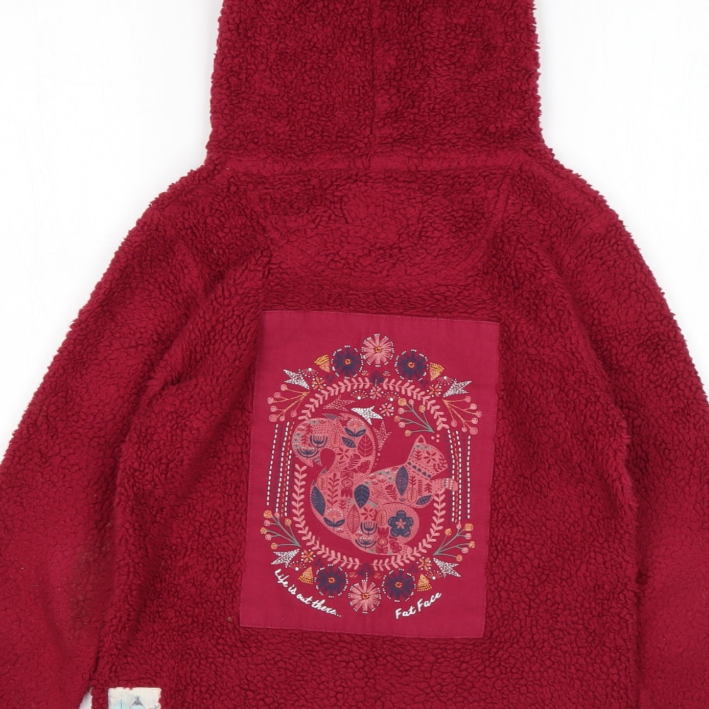 Fat Face Girls Purple  Polyester Pullover Hoodie Size 10-11 Years