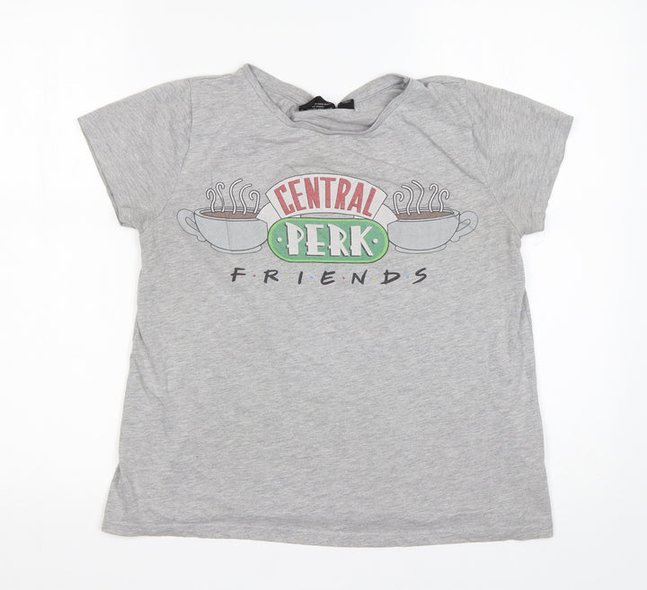Atmosphere Girls Grey Polyester Basic T-Shirt Size 14 Years Round Neck - friends