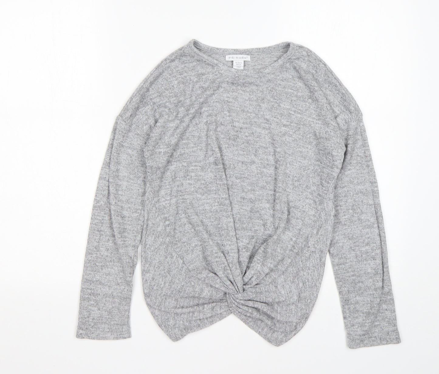 Primark Girls Grey Round Neck  Polyester Pullover Jumper Size 11-12 Years