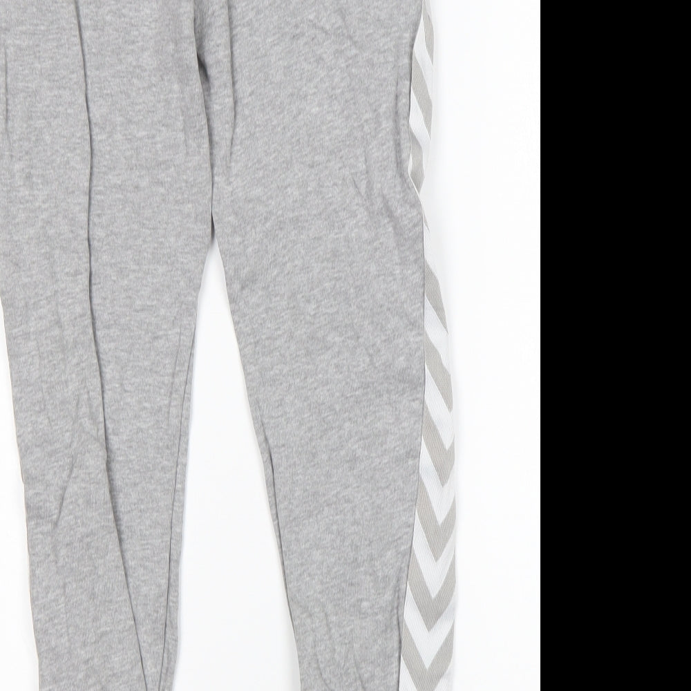 Hummel Mens Grey  Cotton Sweatpants Trousers Size XS L24 in Regular