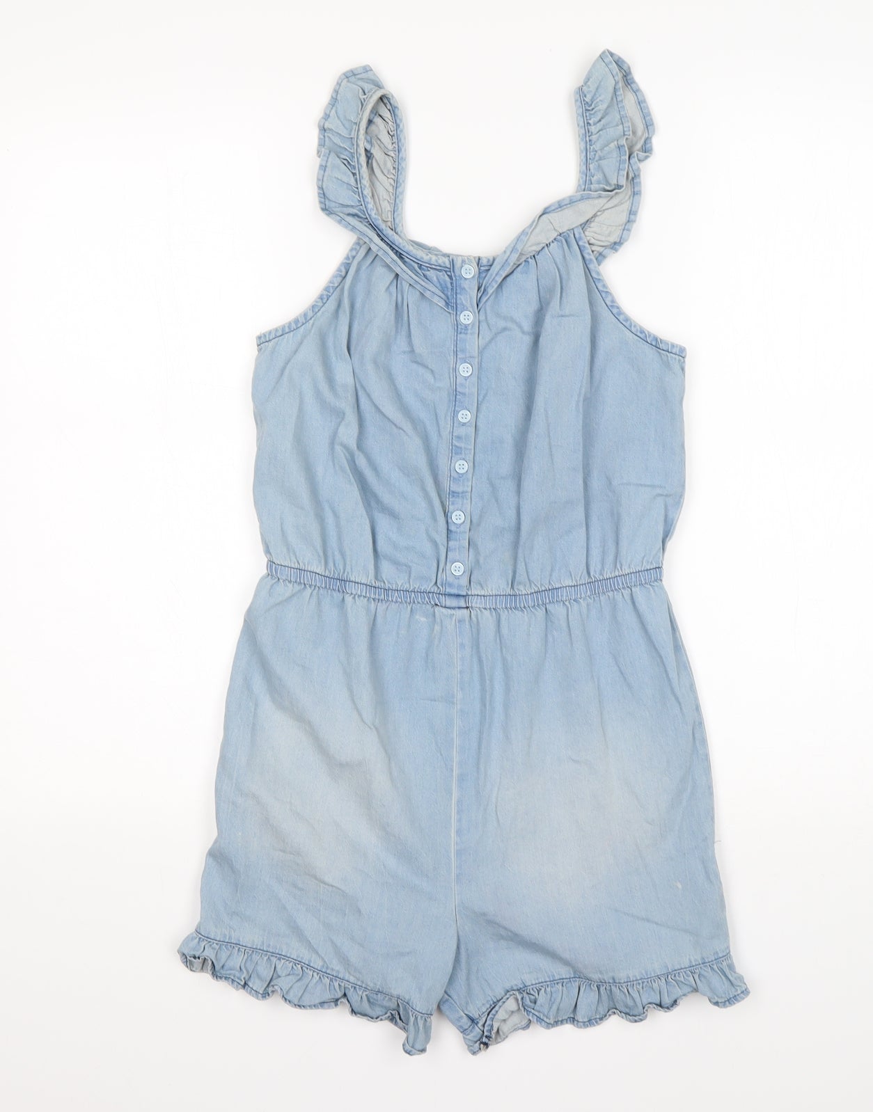 NEXT Girls Blue  Cotton Playsuit One-Piece Size 12 Years