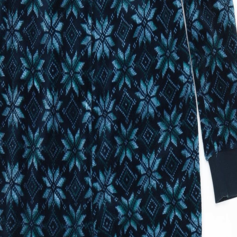 Long Tall Sally Womens Green Fair Isle Polyester  Bodysuit Size S  Zip - Onesie