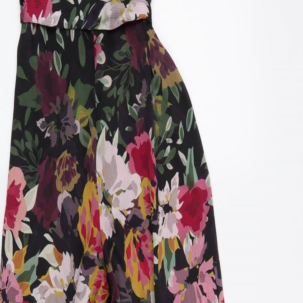 Zara Womens Multicoloured Floral Polyester Jumpsuit One-Piece Size M L30 in Zip