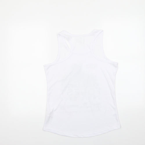 Awdis Womens White  Polyester Basic Tank Size M Scoop Neck