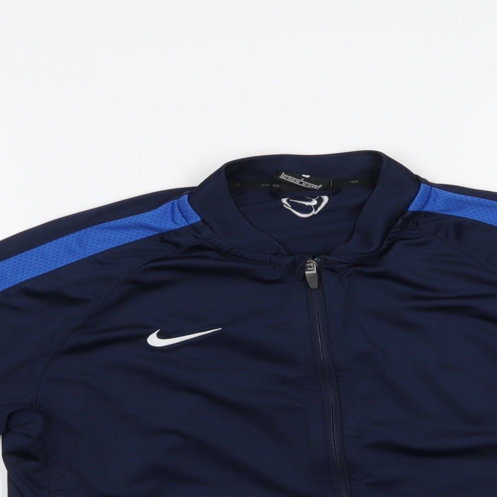 Nike Boys Blue  Polyester Full Zip Sweatshirt Size 12-13 Years  Zip