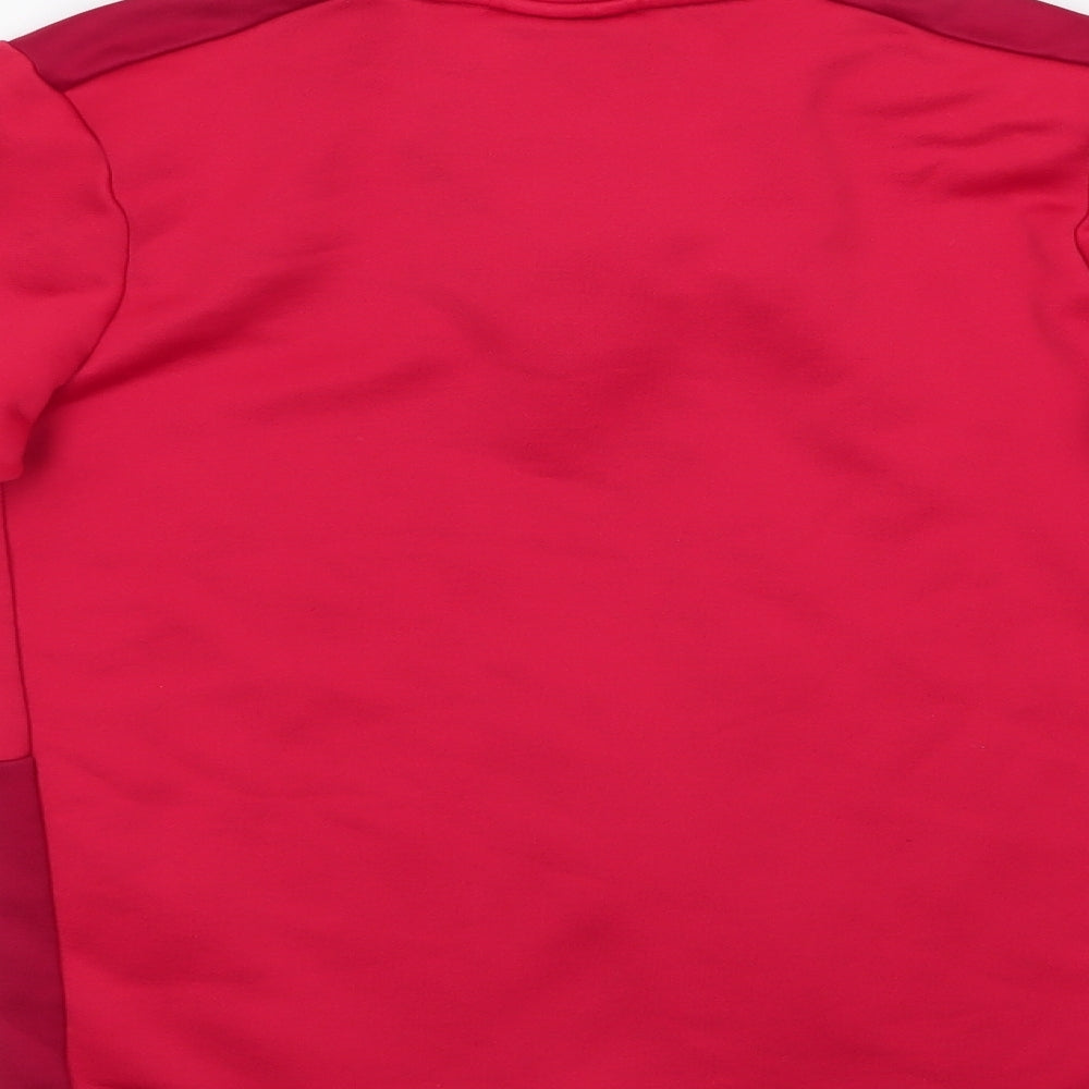 Umbro Boys Red  Polyester Henley Sweatshirt Size 14 Years   - Holywell