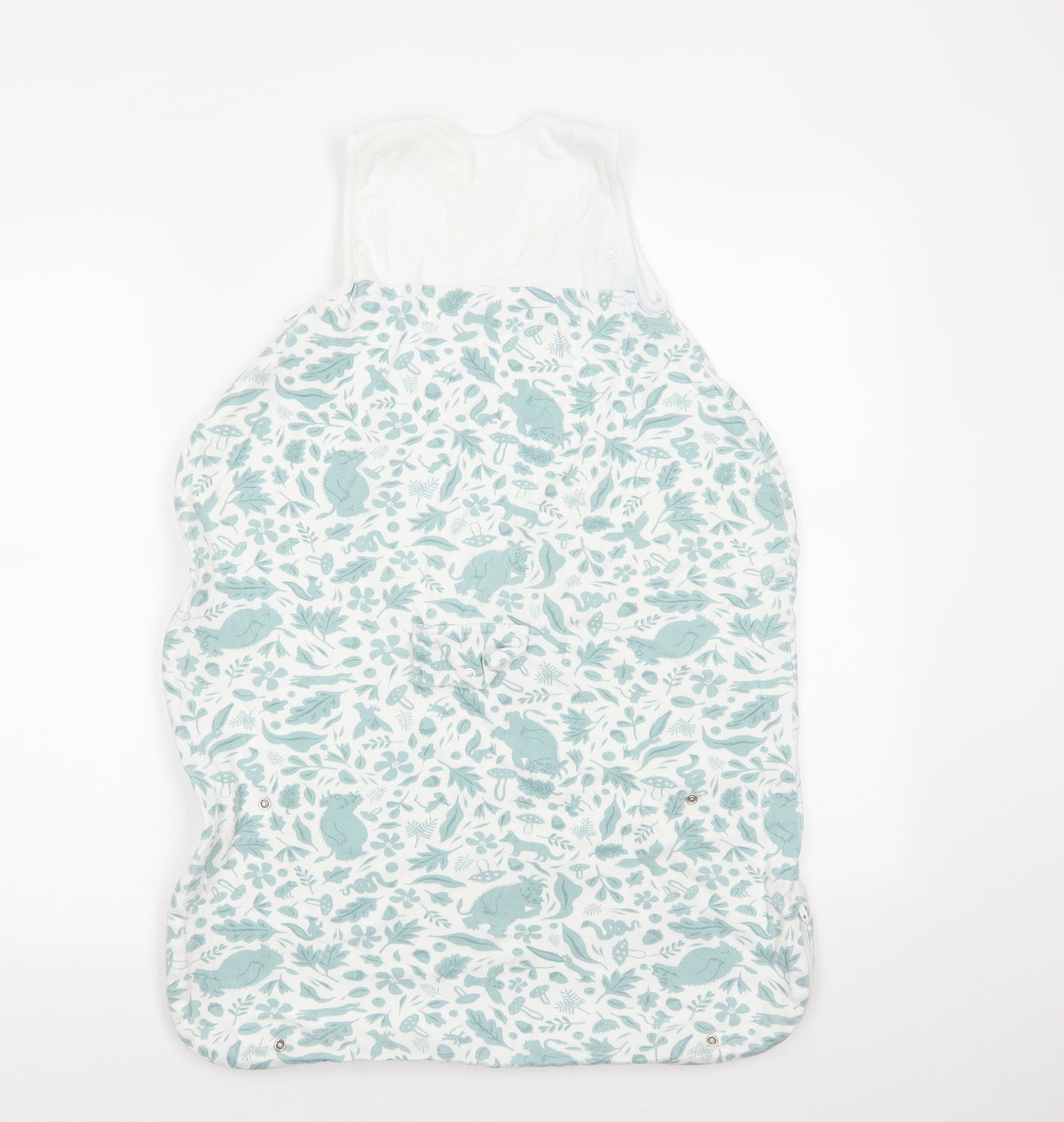 Mori Baby Green Floral Cotton Babygrow One-Piece Size 18-24 Months  Zip