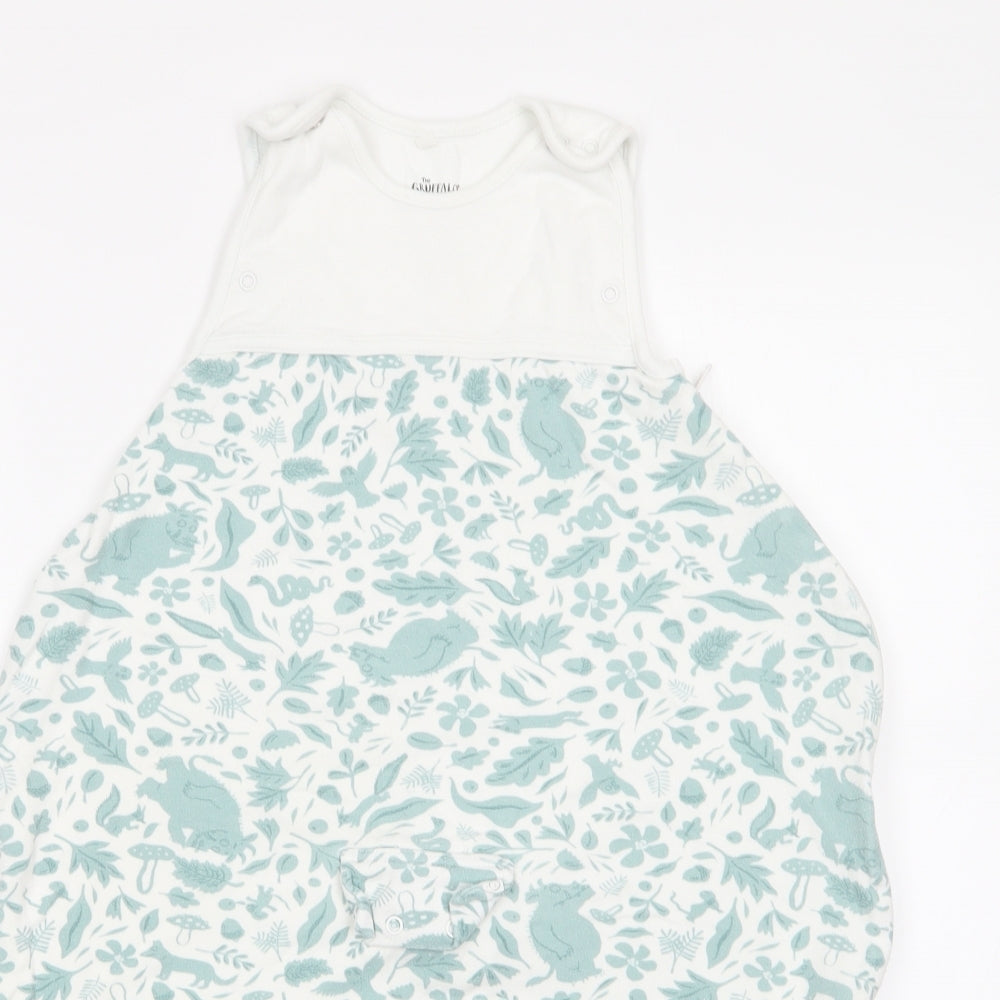 Mori Baby Green Floral Cotton Babygrow One-Piece Size 18-24 Months  Zip