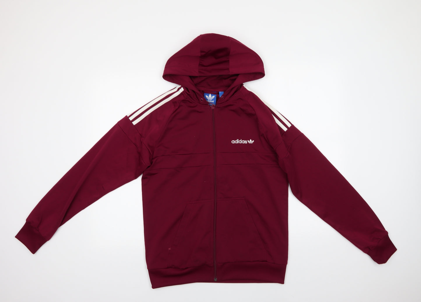 adidas Mens Purple  Polyester Full Zip Hoodie Size S