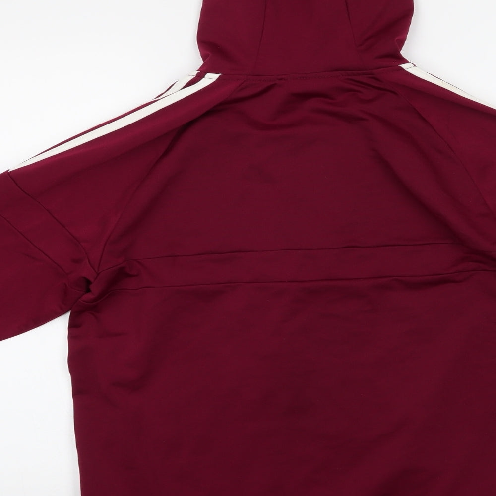 adidas Mens Purple  Polyester Full Zip Hoodie Size S
