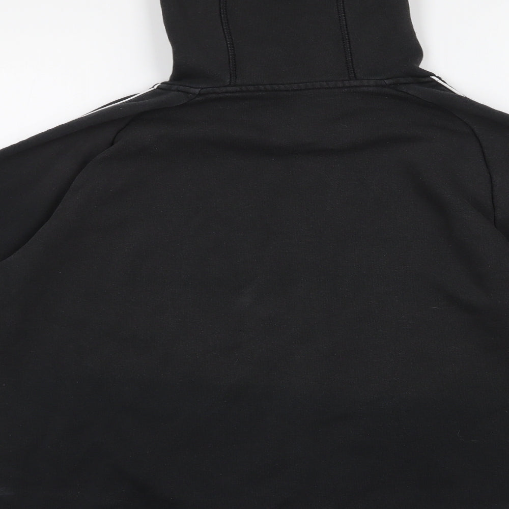 adidas Mens Black  Cotton Pullover Hoodie Size M