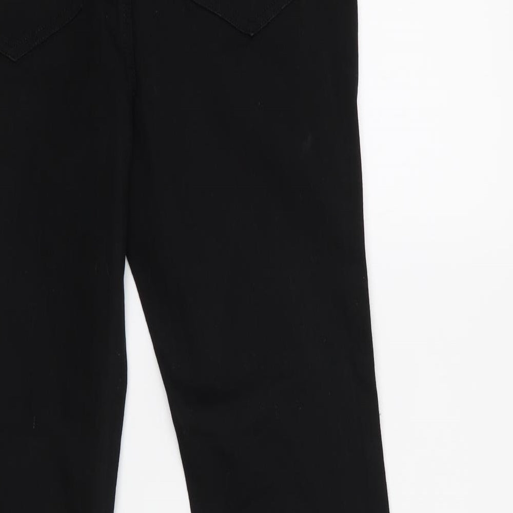 South Womens Black  Cotton Bootcut Jeans Size 12 L30 in Regular Button