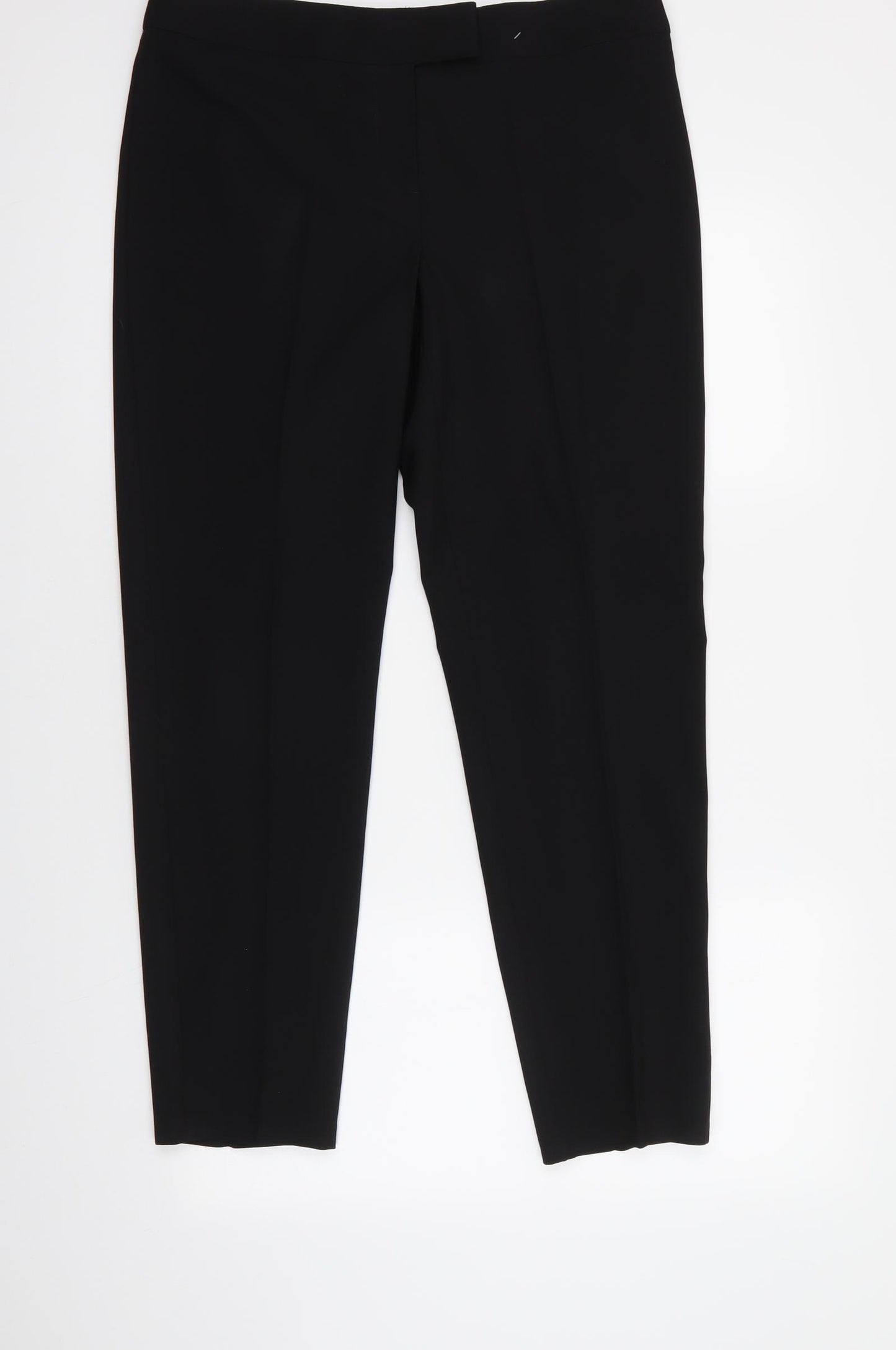 George Womens Black  Polyester Dress Pants Trousers Size 12 L29 in Regular Hook & Loop