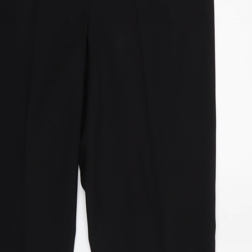 George Womens Black  Polyester Dress Pants Trousers Size 12 L29 in Regular Hook & Loop