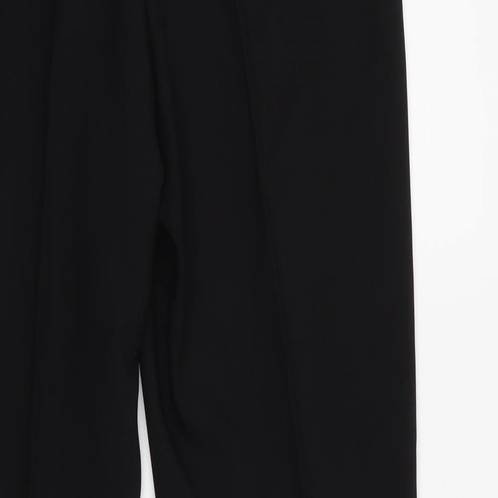 George Womens Black  Polyester Dress Pants Trousers Size 12 L29 in Regular Hook & Loop