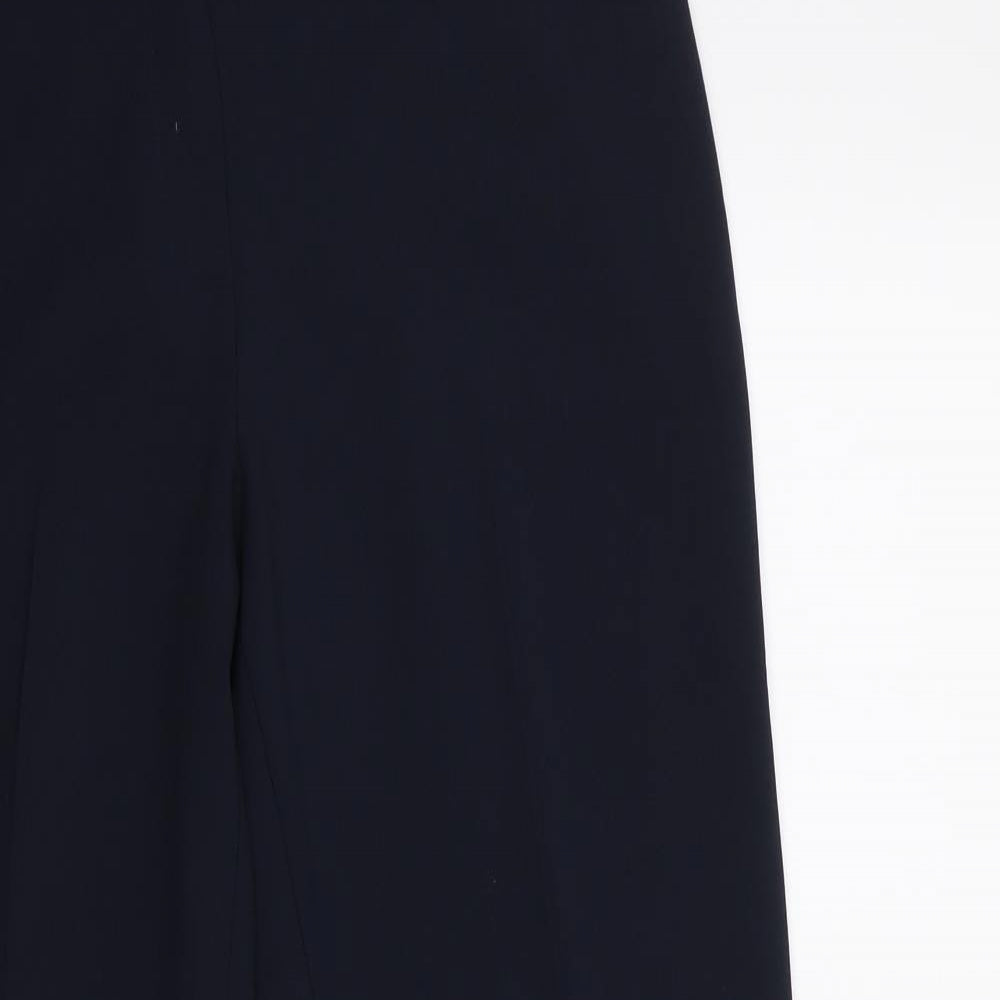 George Womens Blue  Polyester Dress Pants Trousers Size 12 L31 in Regular Hook & Loop