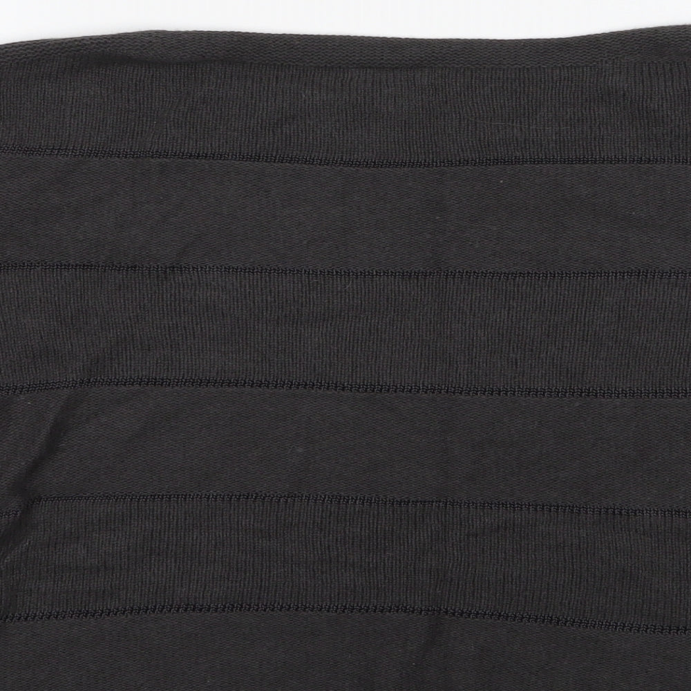 Minuet Womens Grey Boat Neck  Viscose Pullover Jumper Size M