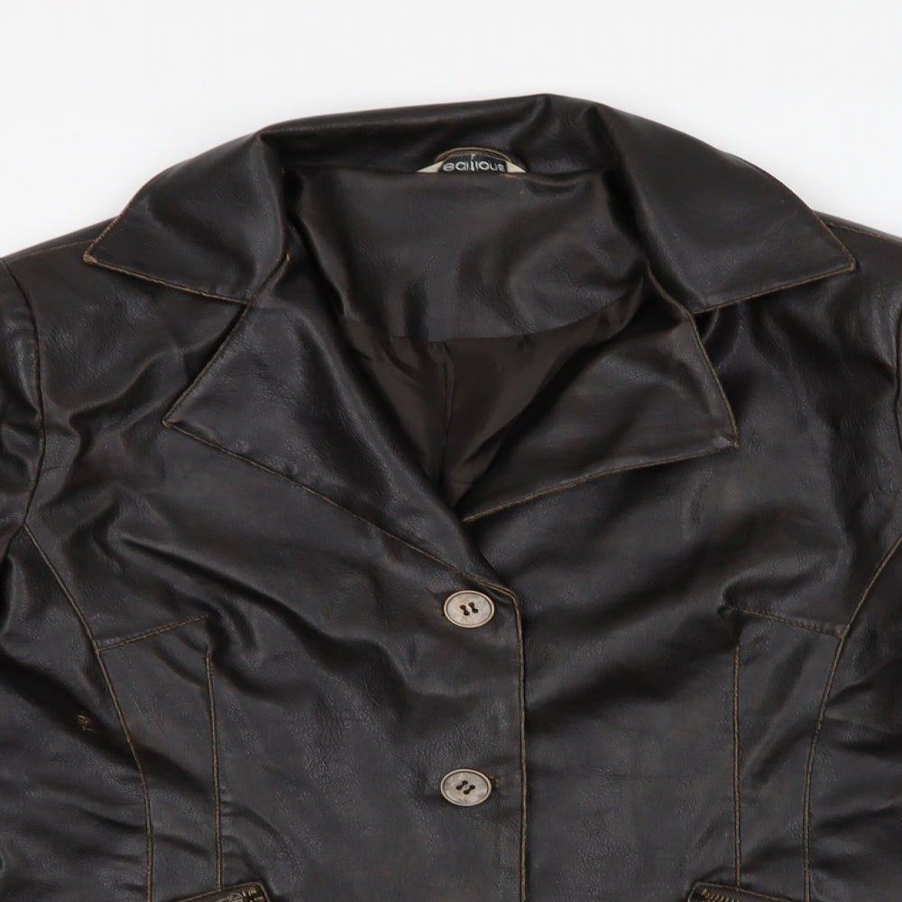 Editions Womens Brown   Jacket  Size L  Button