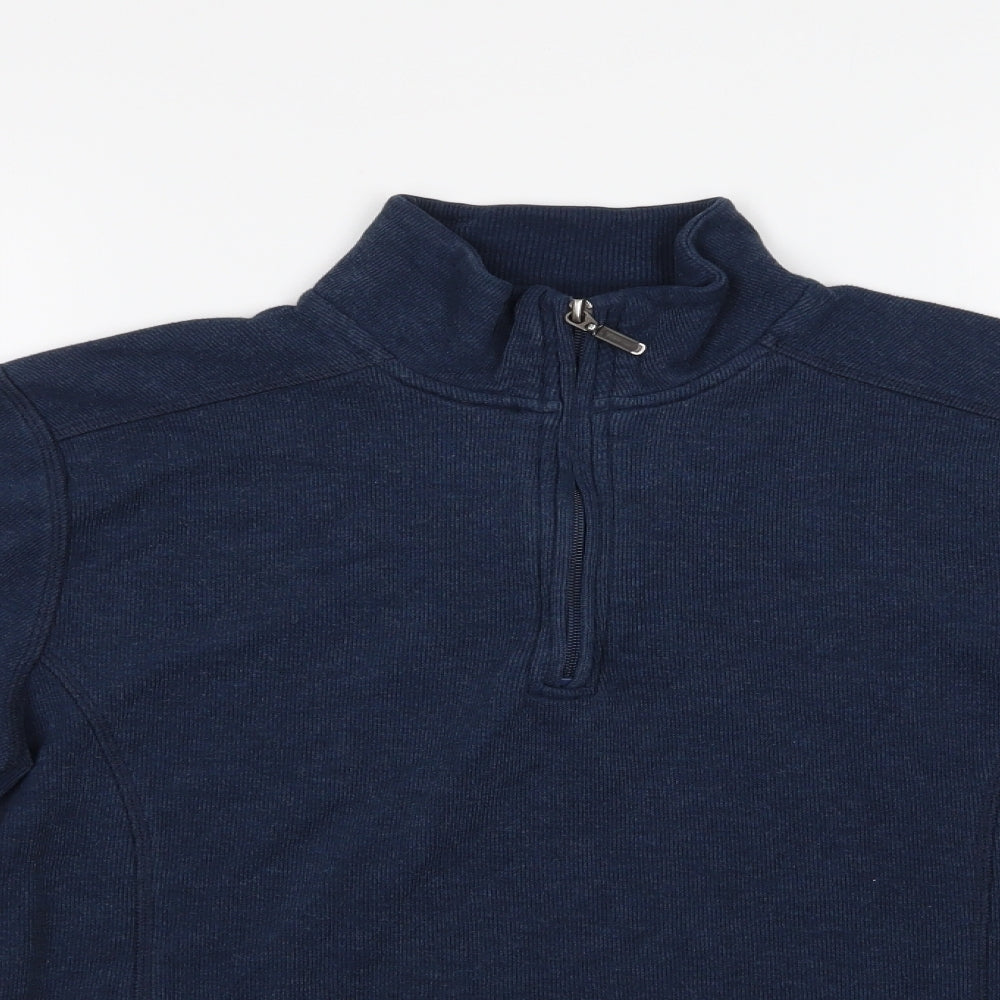 Matalan  Mens Blue  Polyester Henley Sweatshirt Size S