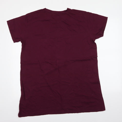 Primark Mens Purple  Cotton  T-Shirt Size L Crew Neck  - Harry Potter